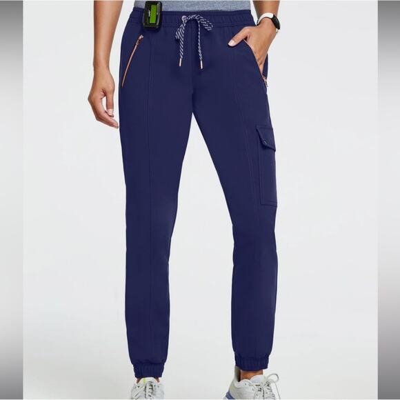Jaanuu Rose Gold Zip Essential Jogger‎ in Navy Size XS - Picture 1 of 11